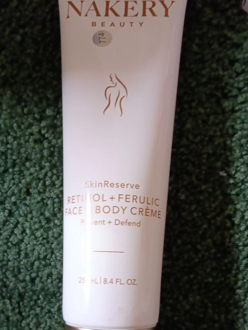 Nakery Beauty Skin Reserve Retinol+Ferulic Face & Body Cream. 8.4oz. Sealed New.